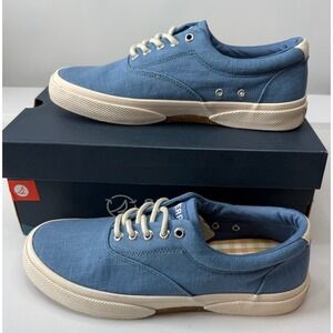 Sperry Striper II CVO Sea Blue Memory Foam Sneakers STS25645 Mens 7.5 New